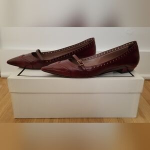 Tabitha Simmons oxblood mary jane flats